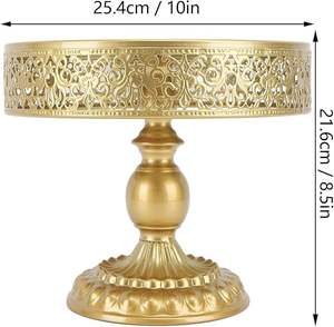 Support à gâteau élégant en acier inoxydable pour la présentation de desserts, support de service élégant et écologique personnalisable pour mariage - Product Image 2