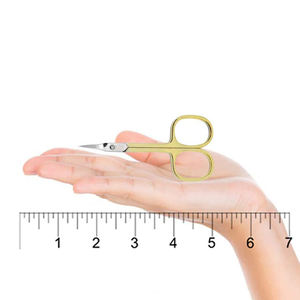 Tijeras de Pelo Profesionales Personalizadas de 8.8cm, Doradas, de Acero Inoxidable, para Corte de Pelo Pequeño, OEM, Belleza Privada - Product Image 5