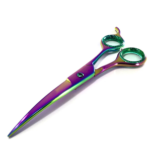 Tijeras de Peluquería Canina y Felina de Acero Inoxidable Curvadas de 6.5 Pulgadas, de Lujo, OEM, con Mangos de Alta Comodidad, Precio al por Mayor - Product Image 1