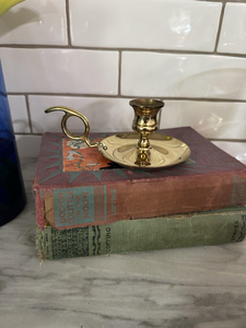 <b>Brass</b> <b>Candlestick</b> Holder <b>Antique</b> Gold Chamberstick Vintage Handheld Candle Stand Durable Home Decoration - Product Image 4