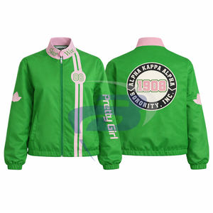 Chaqueta de Carreras de Sarga de Algodón Alpha Kappa Alpha AKA Sorority para Mujer, Chaqueta de Motociclismo de Alto Rendimiento y Velocidad - Product Image 1