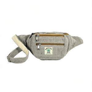 Sac banane artisanal en chanvre et coton pour le voyage - Sac de taille léger, confortable et écologique avec sangle réglable - Product Image 2