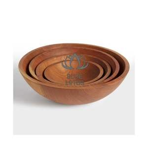 Meilleures ventes 2026 : Bols en bois de qualité supérieure pour la préparation quotidienne des repas et les collations – Bois pur, propre, sûr, fiable et écologique – Équipement S - Product Image 1