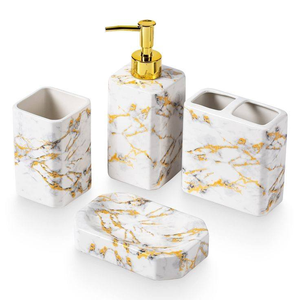 Ensemble de salle de bain en résine, ensemble de salle de bain en polyrésine, vente directe d'usine - Product Image 2
