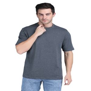 Camiseta de cuello redondo para hombre, ropa de calle, venta al por mayor, algodón polivinílico en diferentes métodos de impresión y material en stock para la venta - Product Image 1