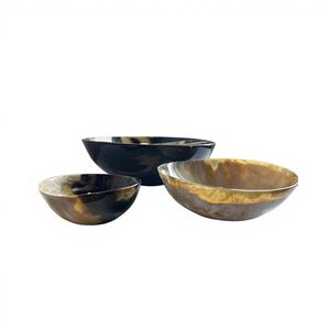 Ensemble de bols en corne de buffle polie décoratifs et écologiques, pour servir des collations, des biscuits, réutilisables, lavables au lave-vaisselle, vaisselle en corne de qualité supérieure - Product Image 5