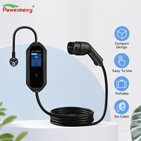 Chargeur EV portable Powermerry 3,5 kW 16A Type 2 230Vac avec logo personnalisé, câble et emballage pour les acheteurs européens OEM ODM