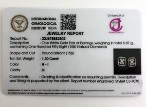 Listos para enviar, pendientes de diamantes de oro blanco de 18k, pendientes de diamantes con certificado IGI, forma cuadrada, pendientes de boda, regalo para mujer - Product Image 6