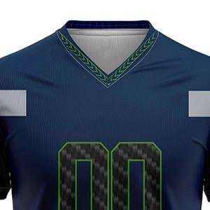 Camiseta Deportiva Personalizada de Fútbol Americano, Cuello en V, Uniforme de Equipo, Transpirable, de Secado Rápido, Rendimiento Atlético, OEM - Product Image 4