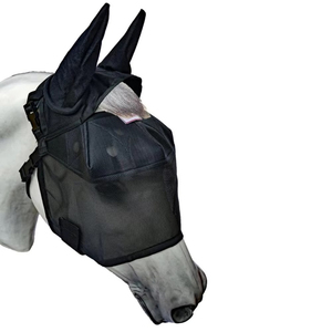 Customization Pattern Horse Mesh PVC Fly <b>Mask</b> Ear <b>Eye</b> Face Cover Durable Resistant Wear Comfortable High Quality Face Protection - Product Image 1