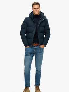 Chaqueta Acolchada con Capucha para Hombre, Invierno, OEM, ODM, Cálida, Transpirable, Resistente al Viento, Estilo Vintage, Deportiva, Casual - Product Image 5