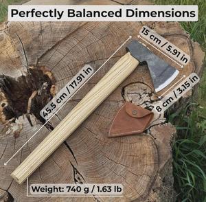 Hache-marteau en acier au carbone forgé à la main - 18 pouces, qualité professionnelle, manche en bois de frêne pleine longueur, personnalisable ODM, pour le bricolage, le travail extérieur, cadeau - Product Image 2