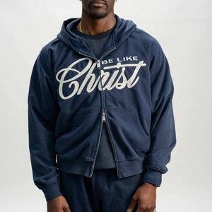 Sudadera con Capucha Premium de Felpa Francesa I Fell In Love With Jesus para Hombre, Mujer y Jóvenes, con Bordado de Letras Personalizado y Parche de Chenilla, Venta al Por Mayor - Product Image 3