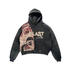 Sudadera Retro Y2K Gótica Casual con Estampado de Letras y Calaveras, Sudadera de Moda para Hombre, Ropa Harajuku para Hombre - Product Image 1