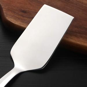 Spatule de cuisine plate en acier inoxydable avec lame large et solide et manche long, spatule de cuisson robuste pour faire frire et retourner - Product Image 2