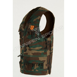 Gilet de chasse rétro en toile 100 % coton, sans manches, camouflage, personnalisé, pour homme, style cargo, pour sports de plein air - Product Image 2