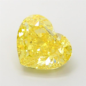 Elegante y llamativo diamante suelto de laboratorio en forma de corazón, color amarillo intenso, 411 quilates, VS1, corte excelente, certificado por IGI, para joyería de lujo. - Product Image 6