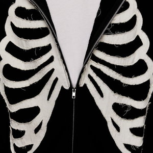 Venta al por mayor OEM: Novedad, sudaderas con capucha de forro polar 100% algodón transpirables para hombre, estilo único, bordadas, diseño con cremallera, personalizables. - Product Image 3