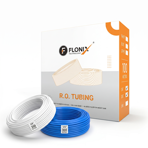 Tuyau flexible en plastique de qualité alimentaire Flonix Technology pour système de filtration d'eau RO, 1/4 pouce, blanc/bleu, 300 m, stable - Product Image 3