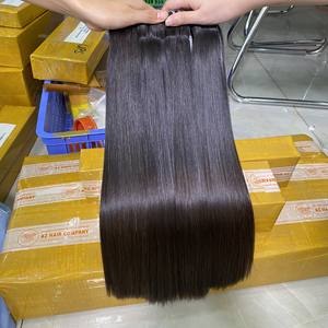 100% Cheveux Humains Vierges Bruts Grand Stock Super Double Dessiné Os Droite Trame Cheveux Couleur Naturelle avec Alignement des Cuticules - Product Image 3