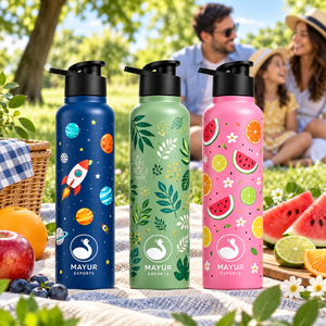 Bouteille d'eau isotherme en acier inoxydable pour enfants, couleur personnalisée, anti-fuite, pour l'école et les voyages - Product Image 6