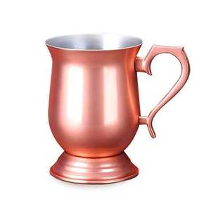 Mug à boire en cuivre pur de grande capacité, écologique, traditionnel, martelé, avec poignée, portable pour la maison et le bureau - Product Image 3