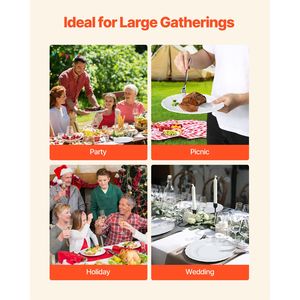 Platos de Plástico Desechables Blancos Resistentes de 9.8 Pulgadas, Paquete de 100 Unidades, 50 Platos de Plástico de 9.8 Pulgadas - Product Image 3