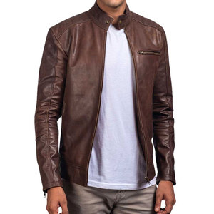 Concevez votre propre veste en cuir pour homme à manches longues, veste en cuir de haute qualité pour homme, style streetwear, au meilleur prix - Product Image 2