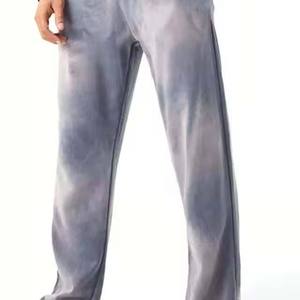 Men <b>Tie</b> <b>Dye</b> Hoodie Tracksuit <b>Set</b> Full Length Sweatpants Loose Fit Breathable Cotton Casual Autumn Wear - Product Image 3