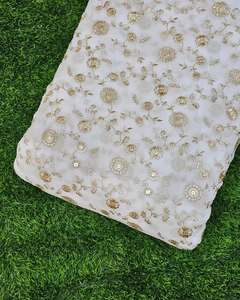 Custom Design Sequin Embroidery Fabric Luxury Beaded Lace Fabric African Fashion Dress Material - Product Image 3