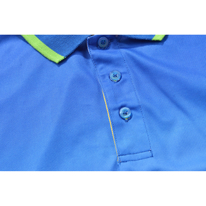 Polo Azul Degradado para Hombre con Estampado de Campo Verde, Manga Corta, Informal, Transpirable, Diseño de Poliéster Tejido - Product Image 6