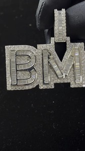 VVS Moissanite Letter Pendant Pass Diamond <b>Tester</b> Hip Hop Pendant Rapper Bling Fashion Pendant 925 Silver Iced Out Pendant - Product Image 6