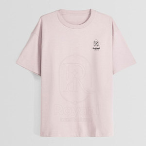 เสื้อยืดลำลองคุณภาพสูง ผ้าฝ้าย 100% ทรงหลวมสำหรับผู้ชาย น้ำหนักเบา สีและโลโก้พิมพ์ตามสั่ง เสื้อยืดโอเวอร์ไซส์สำหรับผู้ชาย - Product Image 2