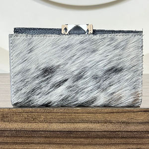 Conjunto de Bolso Bandolera Cruzado a Cuadros de Alta Demanda Estilo Occidental 2025 y Cartera Bifold de Cuero Repujado a Mano para Mujer - Product Image 6