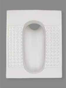 Inodoro de cerámica de 20 pulgadas para agacharse, inodoro de suelo con descarga por gravedad, inodoro duradero para baño - Product Image 1