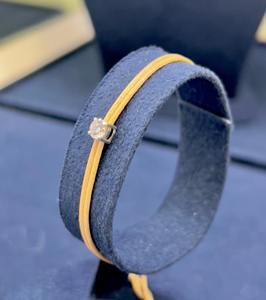 Bracelet en or 14 carats avec breloque diamant, cordon rouge, coupe ovale et cœur, minimaliste et délicat, bijou de luxe quotidien pour femme - Product Image 5