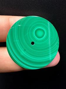 Cadran de montre de luxe vintage élégant classique en malachite verte naturelle, coupe plate, épaisseur 1,50 mm, taille 31,50 mm, centre 2 mm - Product Image 2