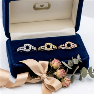 Vente en gros de bagues de fiançailles brillantes de qualité supérieure en or blanc massif 18 carats avec diamant véritable pour femme - Product Image 5