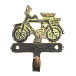 Wholesale Antique Brass Bicycle Wall Hook Traditional Decorative Heavy Duty Coat <b>Hanger</b> for Hat Bag Clothes Home Decor - Product Image 1