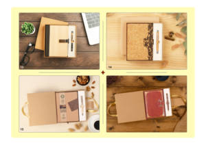 Set de Regalo de Cuaderno de Cuero PU Ecológico Liviya para Empresas, Incluye Bolígrafo de Bambú y Vaso de Acero Inoxidable, con Logotipo Personalizado Corporativo - Product Image 2