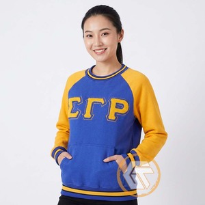 GREEK TREASURES เสื้อผ้าผู้หญิงคุณภาพสูงแบบสั่งทำพิเศษ Sigma Gamma Rho สำหรับฤดูใบไม้ร่วง/ฤดูหนาว ผ้าฝ้ายฟลีซปักลายด้านหน้า เป็นมิตรกับสิ่งแวดล้อม - Product Image 2