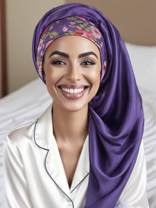 Women's Extra Long Satin Sleep <b>Bonnet</b> - Oversized, Adjustable, Breathable for Curly & Natural Hair <b>Bonnet</b> - Product Image 1