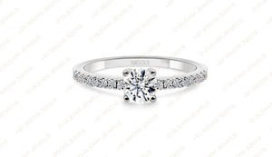 Bague tendance en moissanite et diamants de laboratoire sertis de pierres pour femme, bijou de luxe pour fiançailles, cadeau élégant pour anniversaire de mariage - Product Image 3