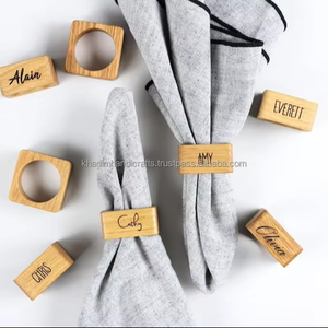 Elegante juego de servilleteros hechos a mano para fiestas, bodas, decoración de mesa festiva y uso de presentación de mesa de cena elegante. - Product Image 1