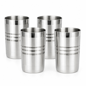 Vasos de acero inoxidable de doble pared con acabado de espejo premium, irrompibles, para el hogar, restaurantes y bebidas al aire libre. - Product Image 4