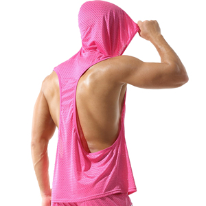 Débardeur à capuche sans manches confortable pour hommes, idéal pour la gym et l'entraînement, vêtements de sport haut de gamme, fournisseur en gros OEM ODM pour hommes - Product Image 2