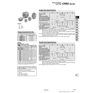 SMC Pneumatics CRB2BW15-90SZ Rotary <b>Actuator</b> Product Category for Angle and <b>Linear</b> Position Measuring - Product Image 1