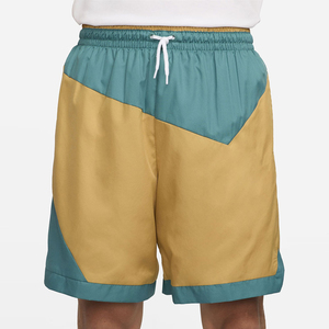 Shorts de baseball confortables pour hommes, couleur unie, séchage rapide, respirants, en toile de coton, taille élastique, logo imprimé - Product Image 1