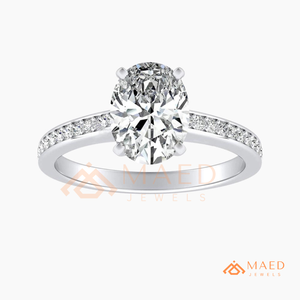 Oval Cut Moissanite <b>Solitaire</b> <b>Ring</b> <b>Silver</b> Engagement <b>Ring</b> Women Bridal Anniversary Jewelry Elegant Fashion - Product Image 6
