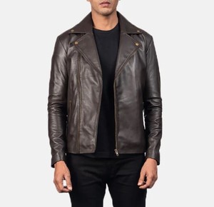 HOMIZON ENTERPRISES – Nouveauté : Blousons en cuir décontractés pour hommes, col montant, fermeture éclair, couleurs personnalisables – Prix abordable - Product Image 1